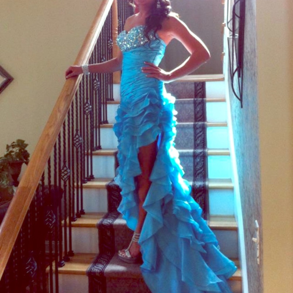 TURQUOISE/LIGHT BLUE Camille La Vie Prom Dress